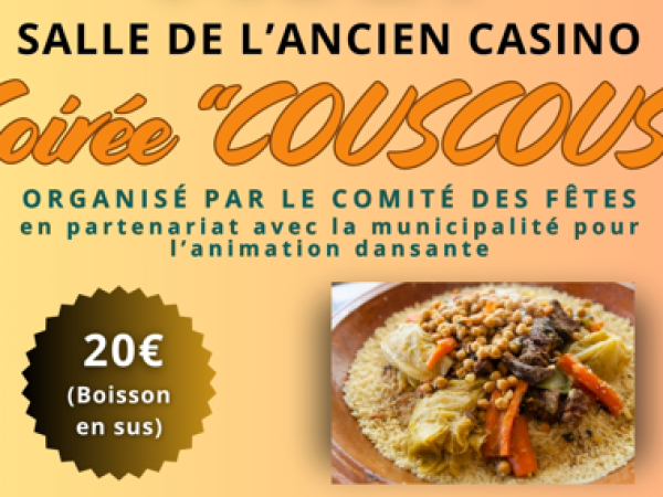 SOIRÉE COUSCOUS AU PROFIT DU TÉLÉTHON